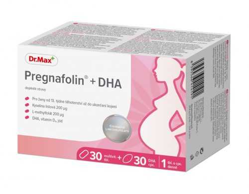 Dr.Max Pregnafolin + DHA 30 tablet + 30 kapslí Dr.Max