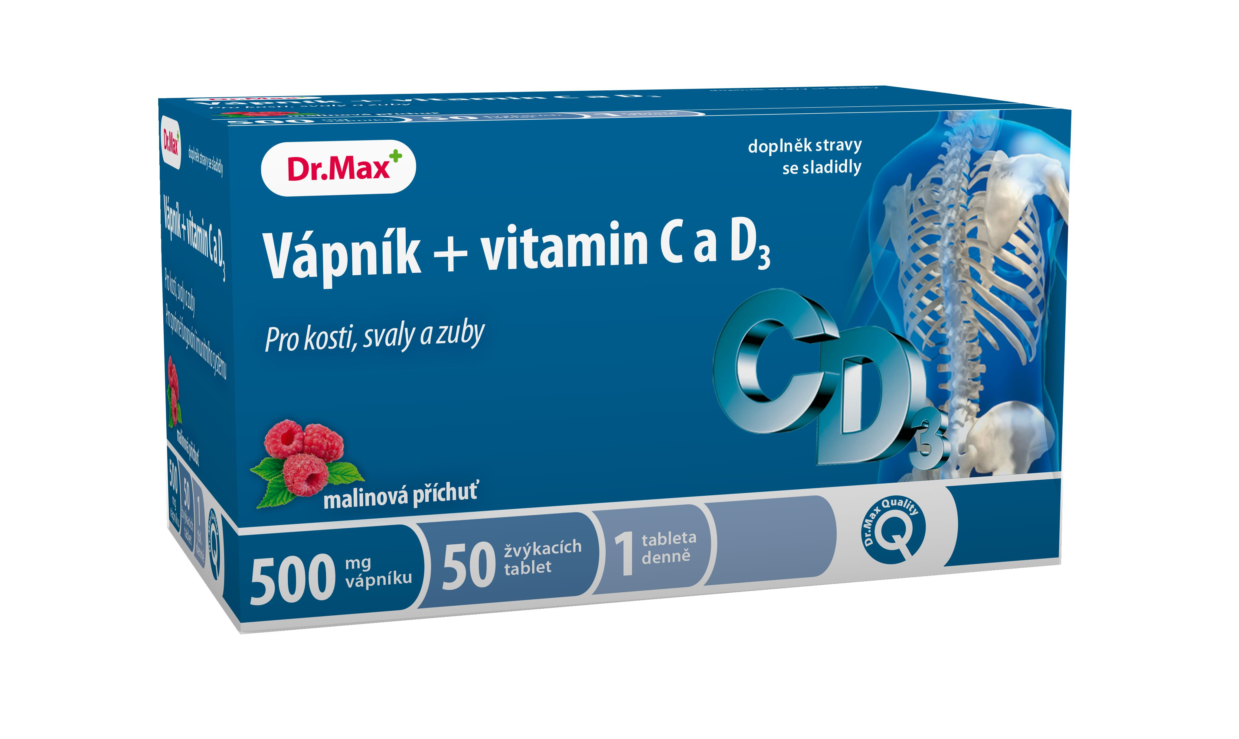 Dr.Max Vápník s vitaminy C a D 50 tablet Dr.Max