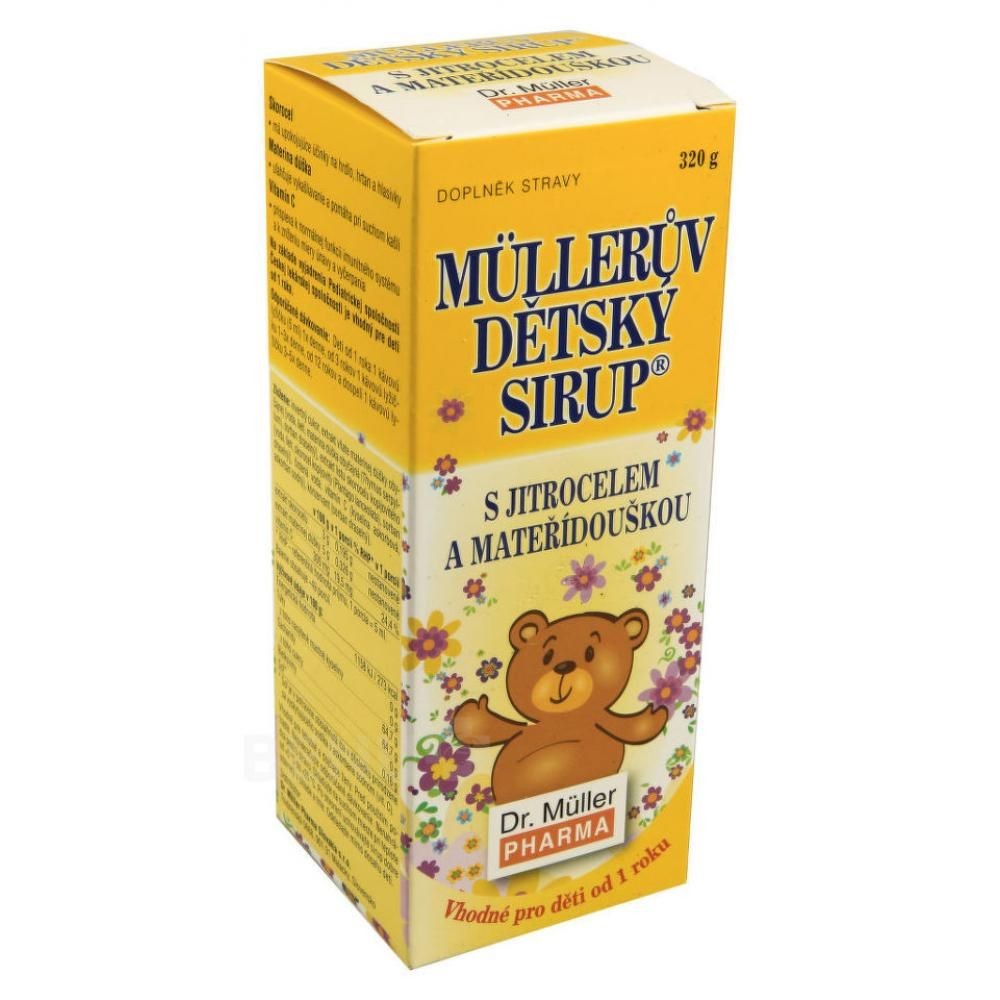 Dr.Müller Müllerův dětský sirup s jitrocelem a mateřídouškou 320 g Dr. Müller