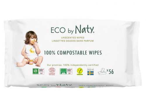 ECO by Naty Vlhčené ubrousky bez vůně pro citlivou pokožku 56 ks ECO by Naty