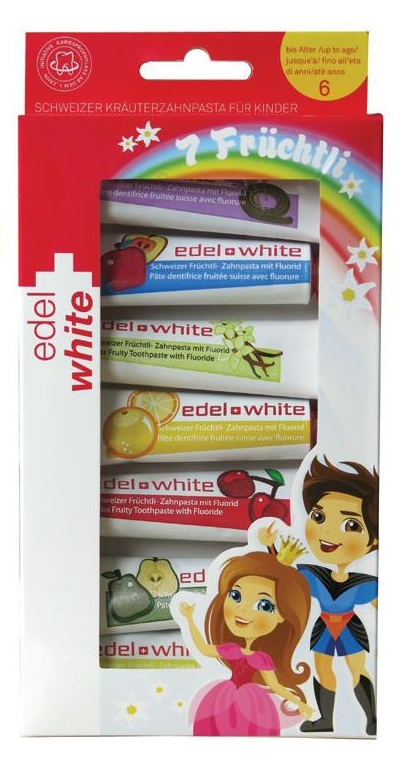 Edel+White Ovocné zubní pasty pro děti 7x9