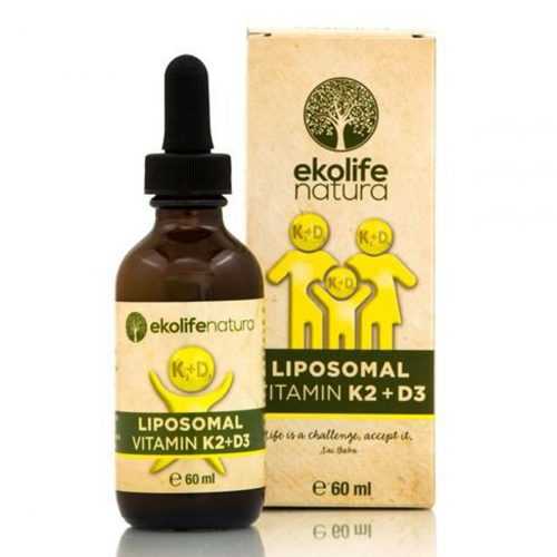 Ekolife Natura Lipozomální vitamín K2 + D3 kapky 60 ml Ekolife Natura