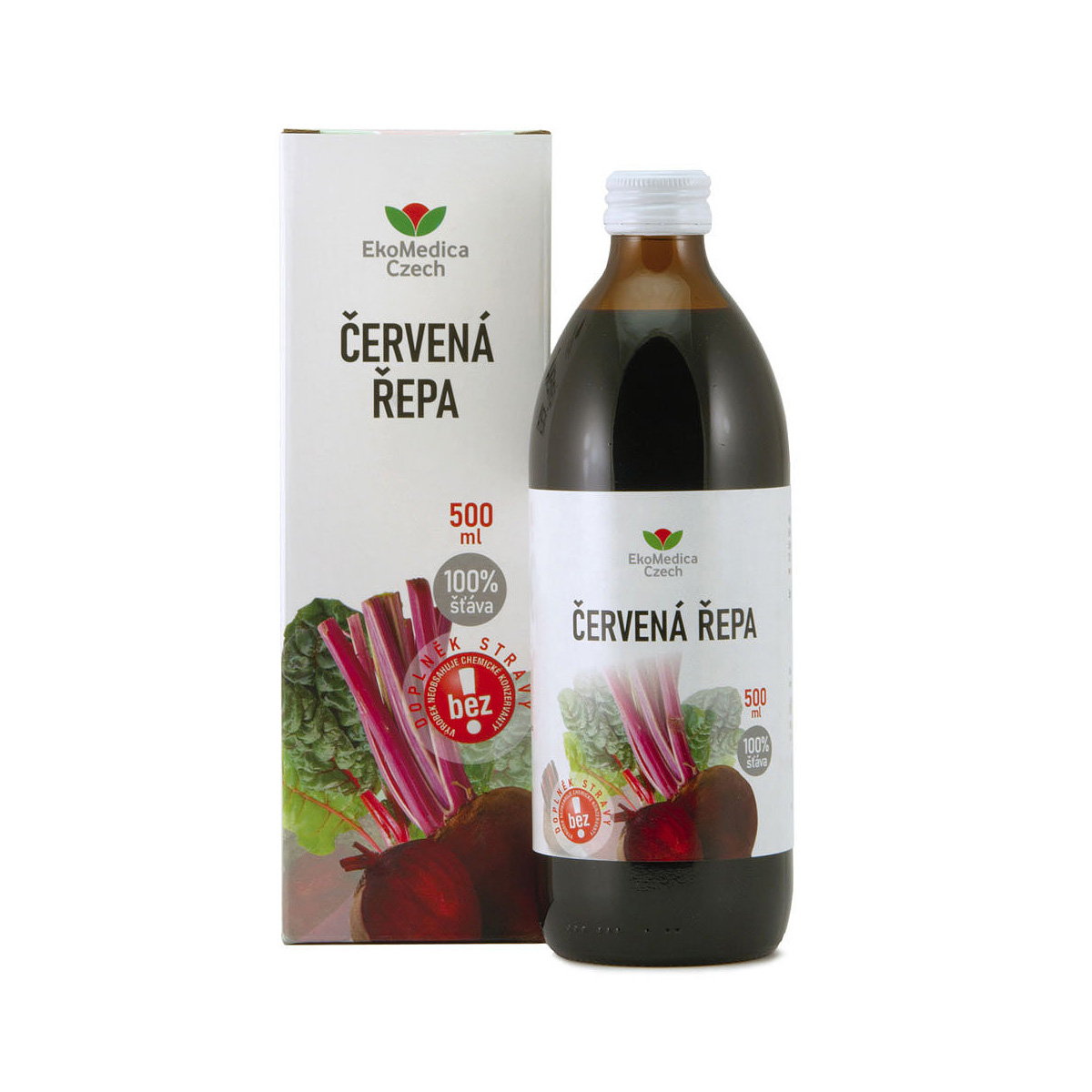 Ekomedica Červená řepa 100% šťáva 500 ml Ekomedica