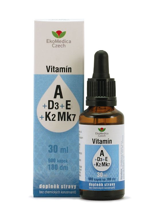 Ekomedica Vitamín A+D3+E+K2 Mk7 30 ml Ekomedica