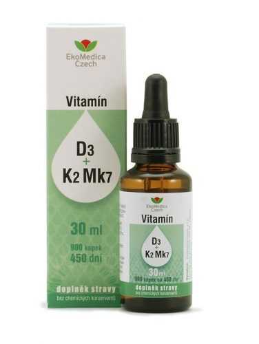 Ekomedica Vitamín D3 + K2Mk7 kapky 30 ml Ekomedica