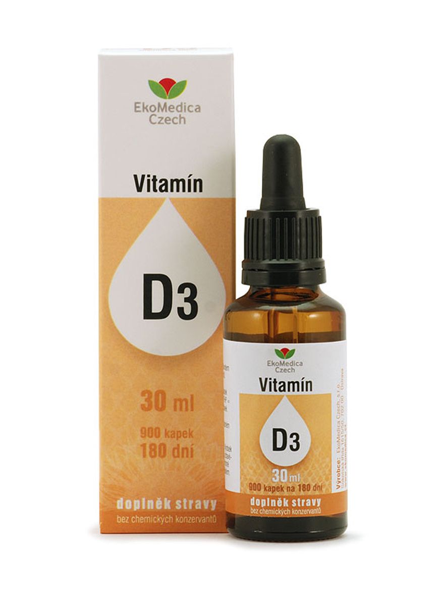 Ekomedica Vitamín D3 kapky 30 ml Ekomedica