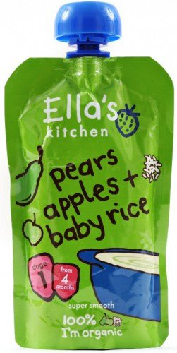 Ellas Kitchen BIO Dětská rýže hruška a jablko kapsička 120 g Ellas Kitchen