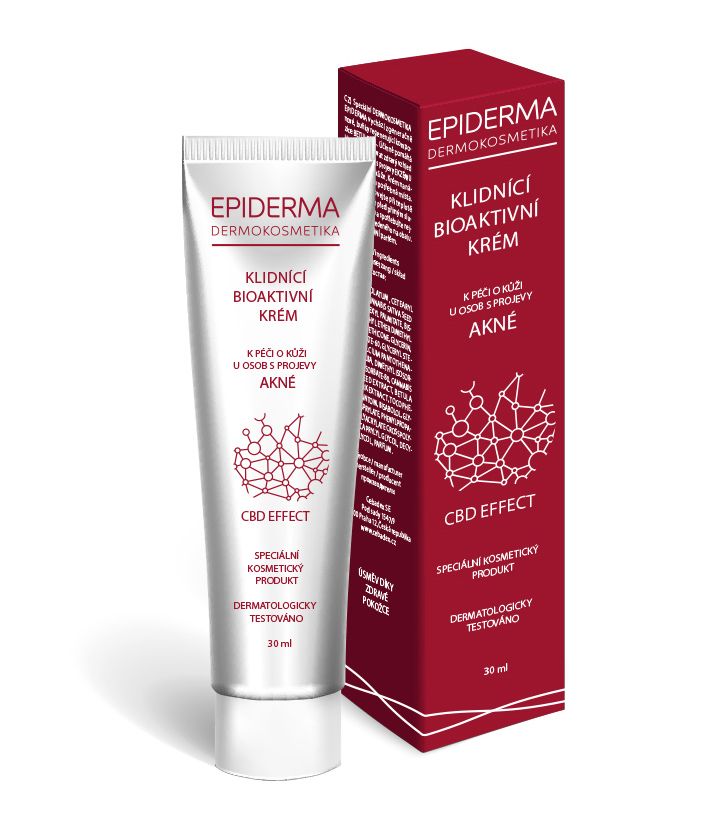 Epiderma Bioaktivní CBD krém při akné 30 ml Epiderma