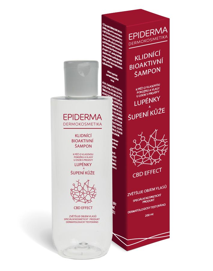 Epiderma Bioaktivní CBD šampon při lupénce 200 ml Epiderma