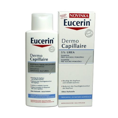 Eucerin Dermocapillaire 5% UREA Šampon na vlasy pro suchou pokožku hlavy 250 ml Eucerin