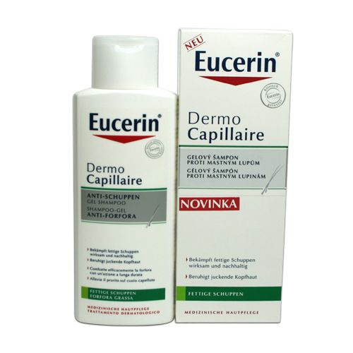 Eucerin Dermocapillaire Gelový šampon proti mastným lupům 250 ml Eucerin