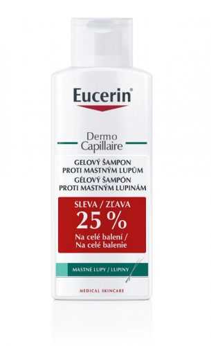Eucerin Dermocapillaire Gelový šampon proti mastným lupům duopack 2x250 ml Eucerin