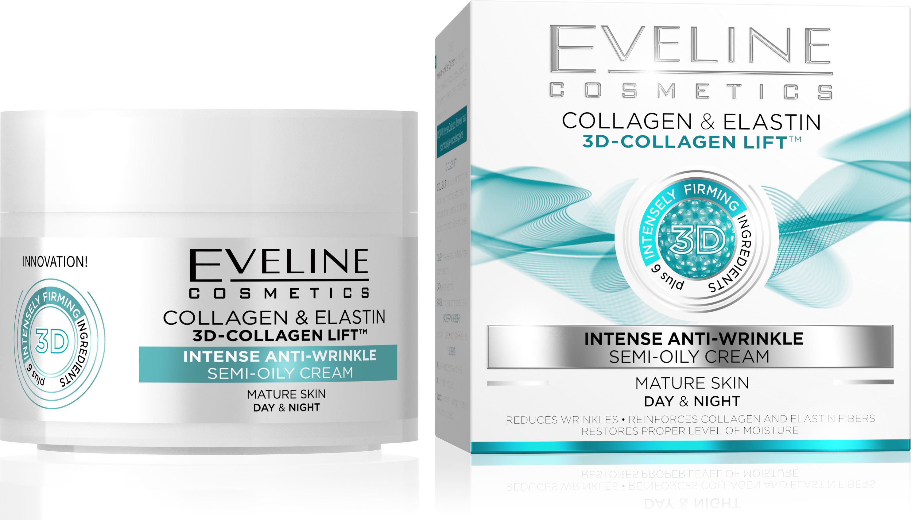 Eveline 3D Collagen&Elastin Denní/noční krém 50 ml Eveline