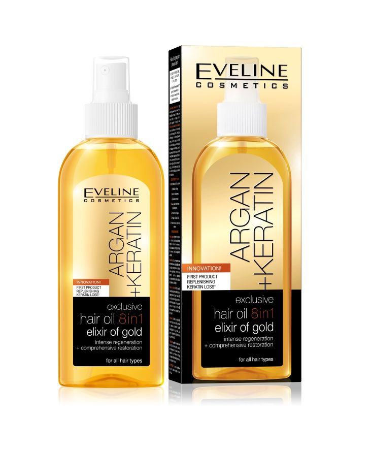 Eveline Argan Keratin vlasový olej 150 ml Eveline