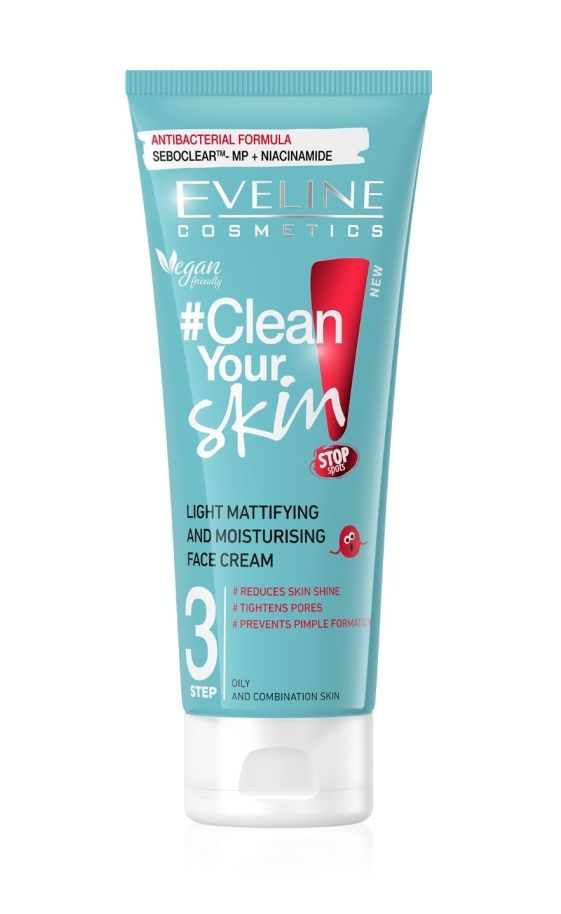 Eveline Clean Your Skin matující pleťový krém 75 ml Eveline