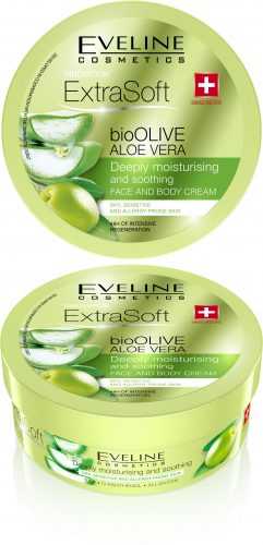 Eveline Extra Soft Olive&Aloe Vera hydratační a zklidňující krém 175 ml Eveline