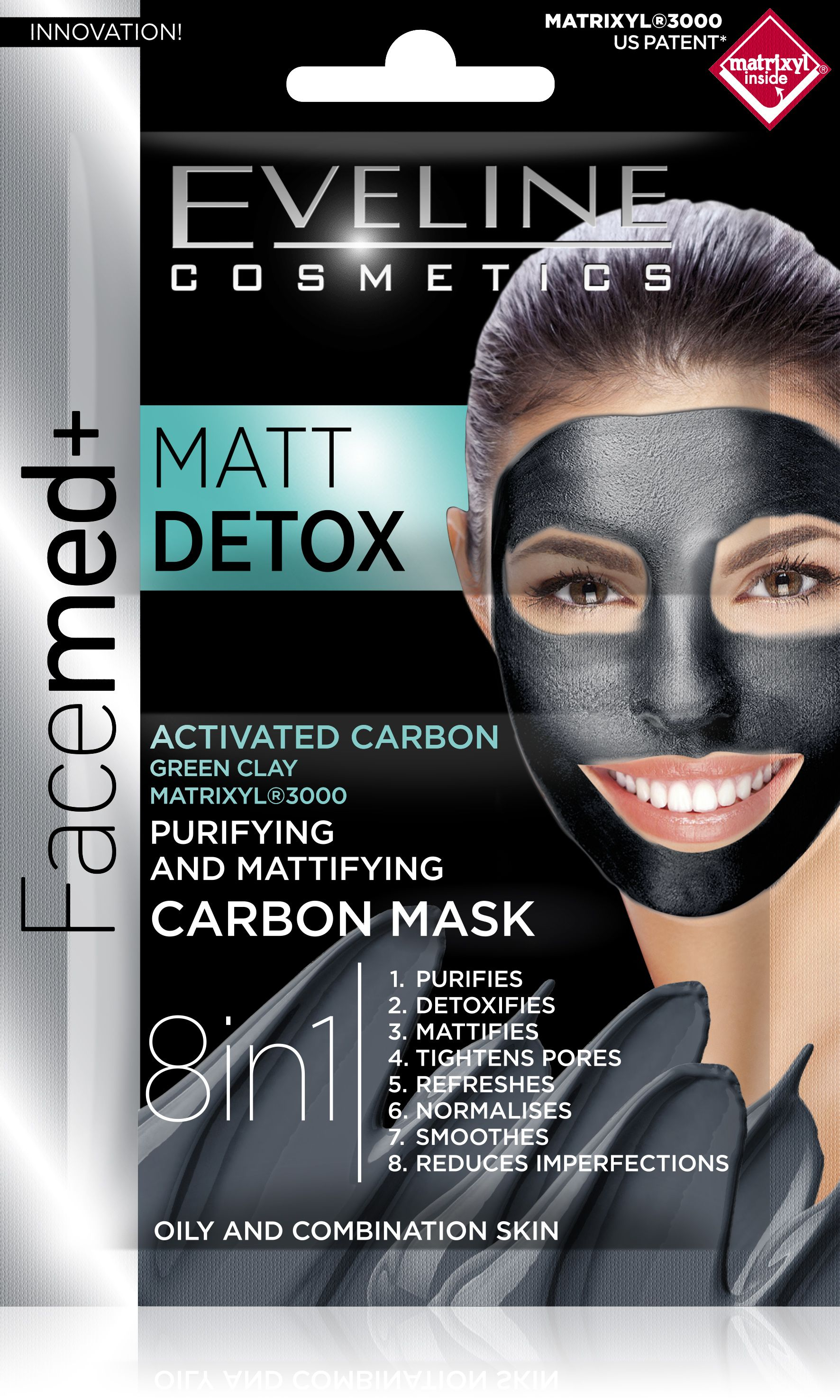 Eveline Facemed+ Matt Detox pleťová maska 2x5 ml Eveline