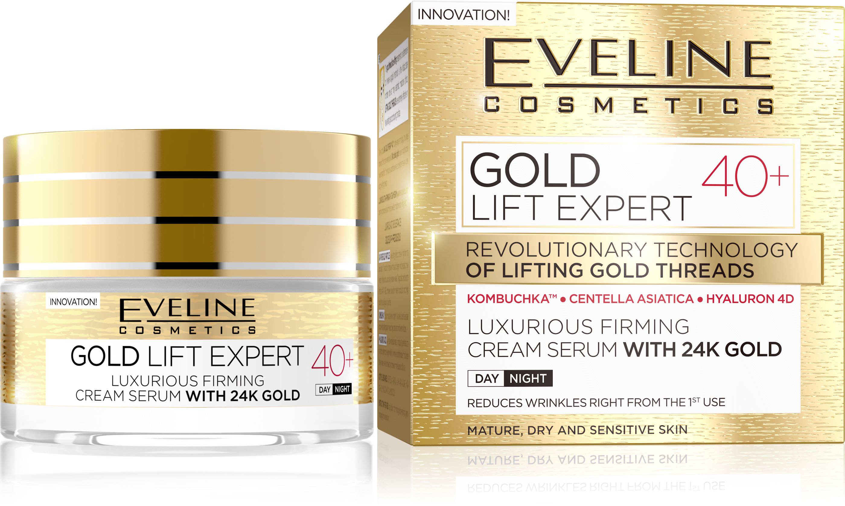 Eveline GOLD LIFT Expert denní/noční krém 40+ 50 ml Eveline