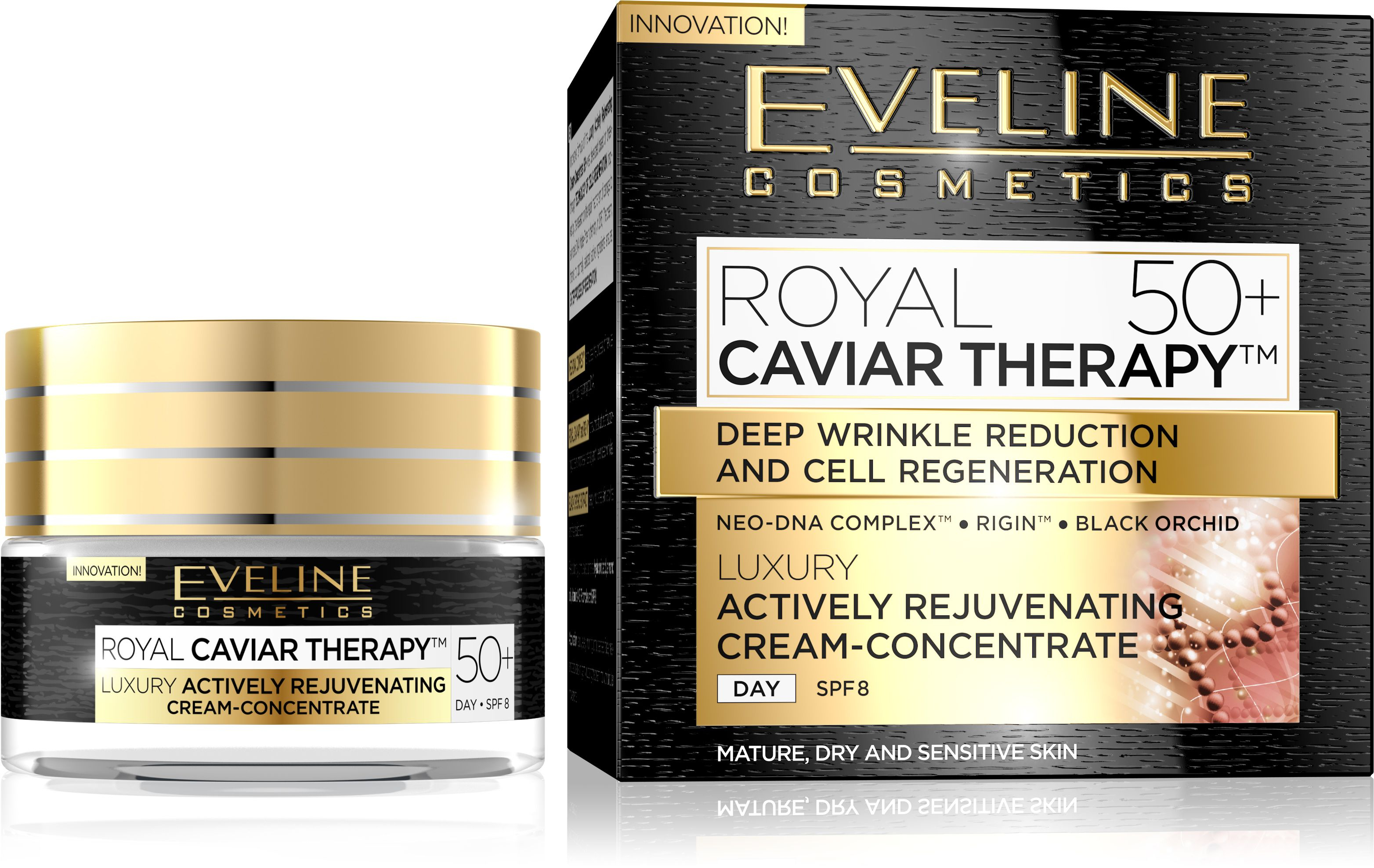 Eveline ROYAL CAVIAR 50+ SPF8 denní krém 50 ml Eveline