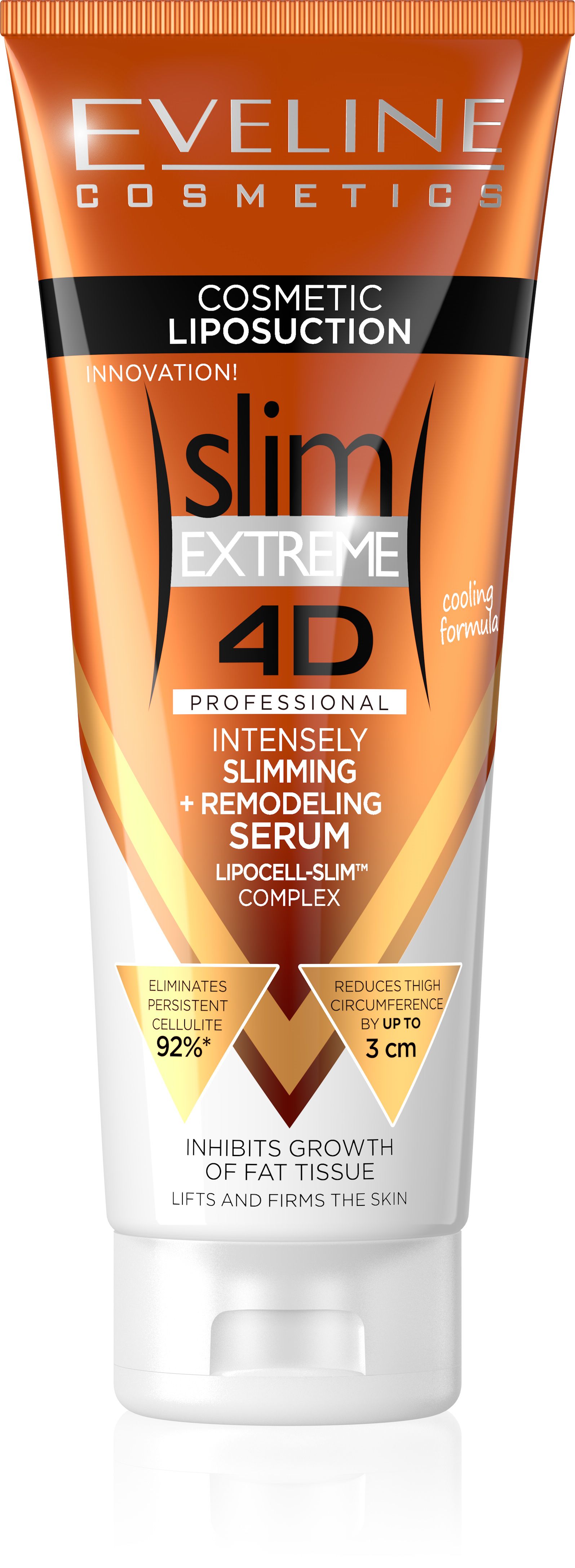 Eveline SLIM EXTREME 4D Liposuction intenzivně zeštíhlující sérum s chladivým účinkem 250 ml Eveline