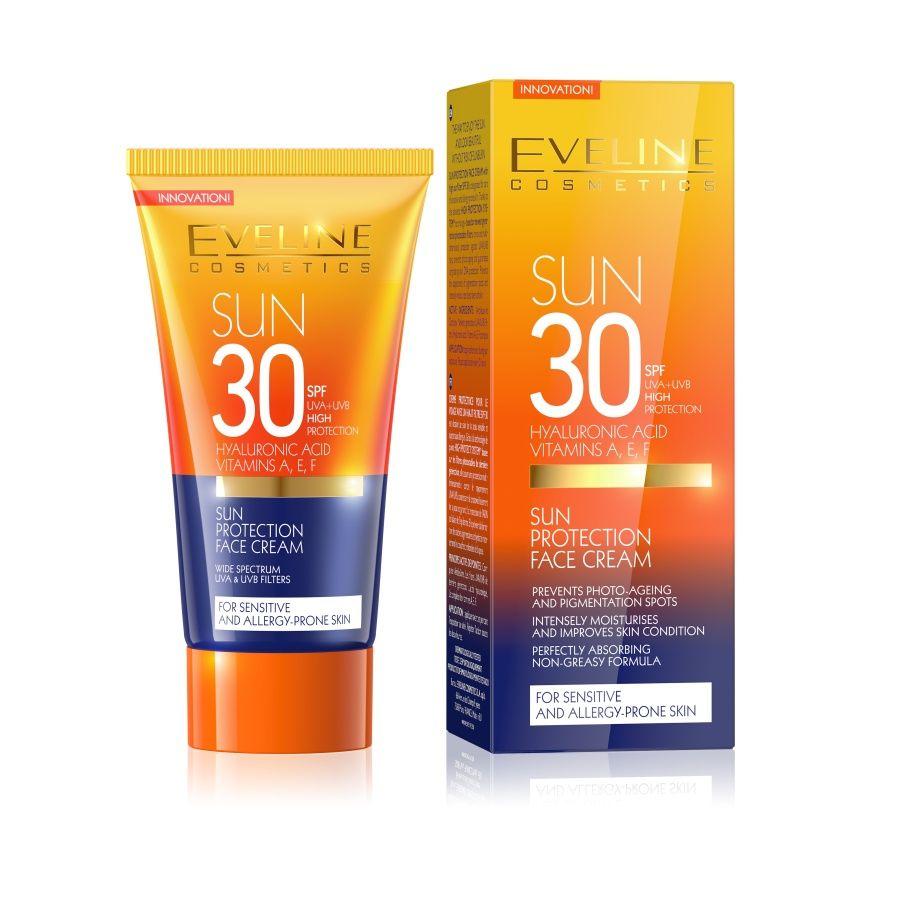 Eveline SUN SPF30 opalovací krém na obličej 50 ml Eveline