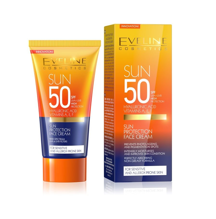 Eveline SUN SPF50 opalovací krém na obličej 50 ml Eveline