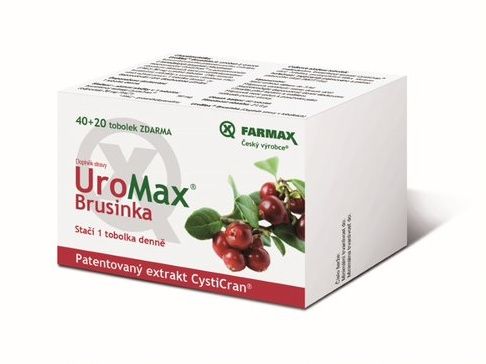 Farmax UroMax Brusinka 40+20 tobolek Farmax