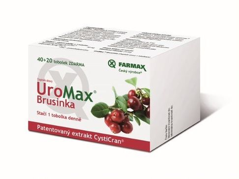 Farmax UroMax Brusinka 40+20 tobolek Farmax