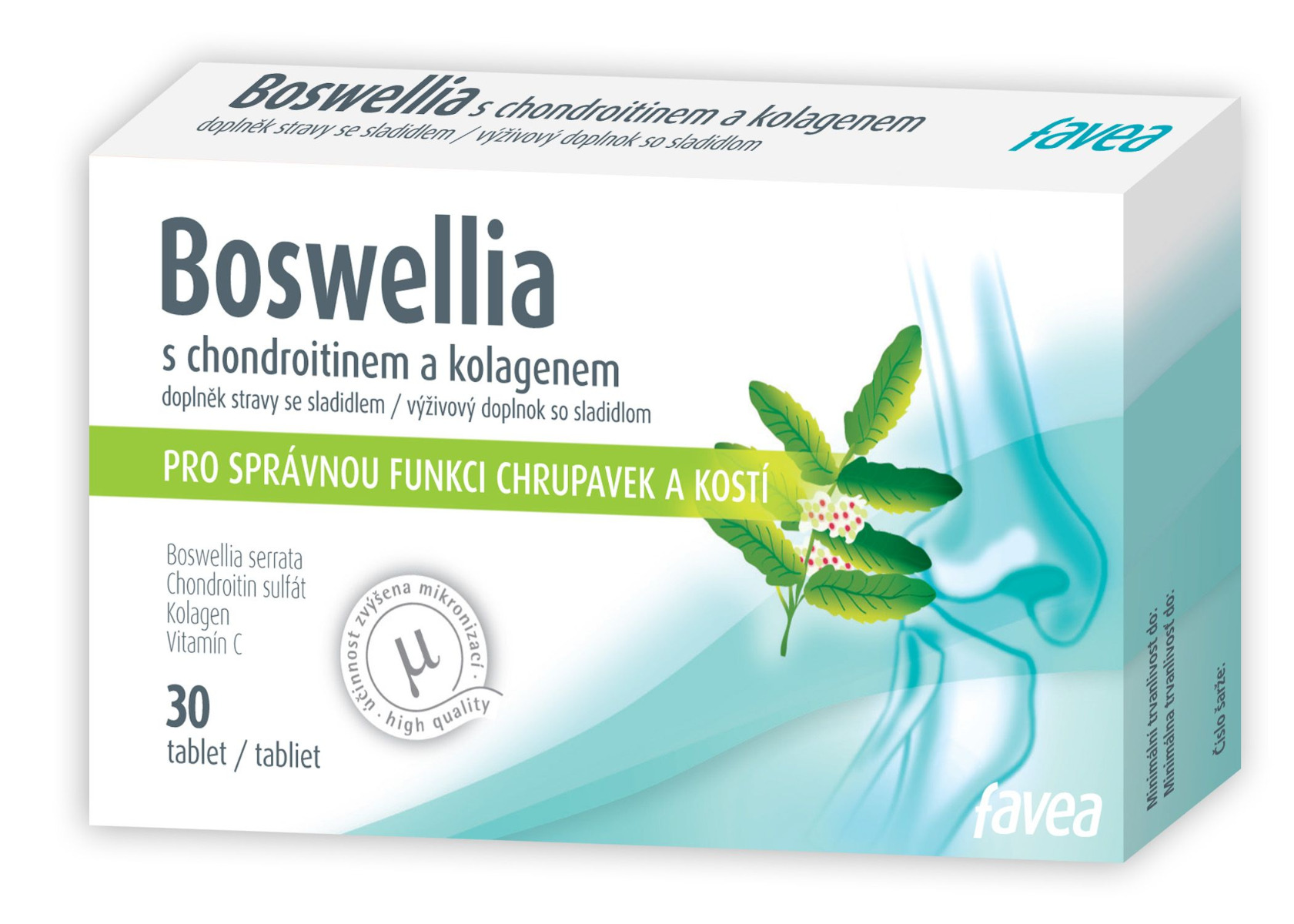 Favea Boswellia s chondroitinem a kolagenem 30 tablet Favea