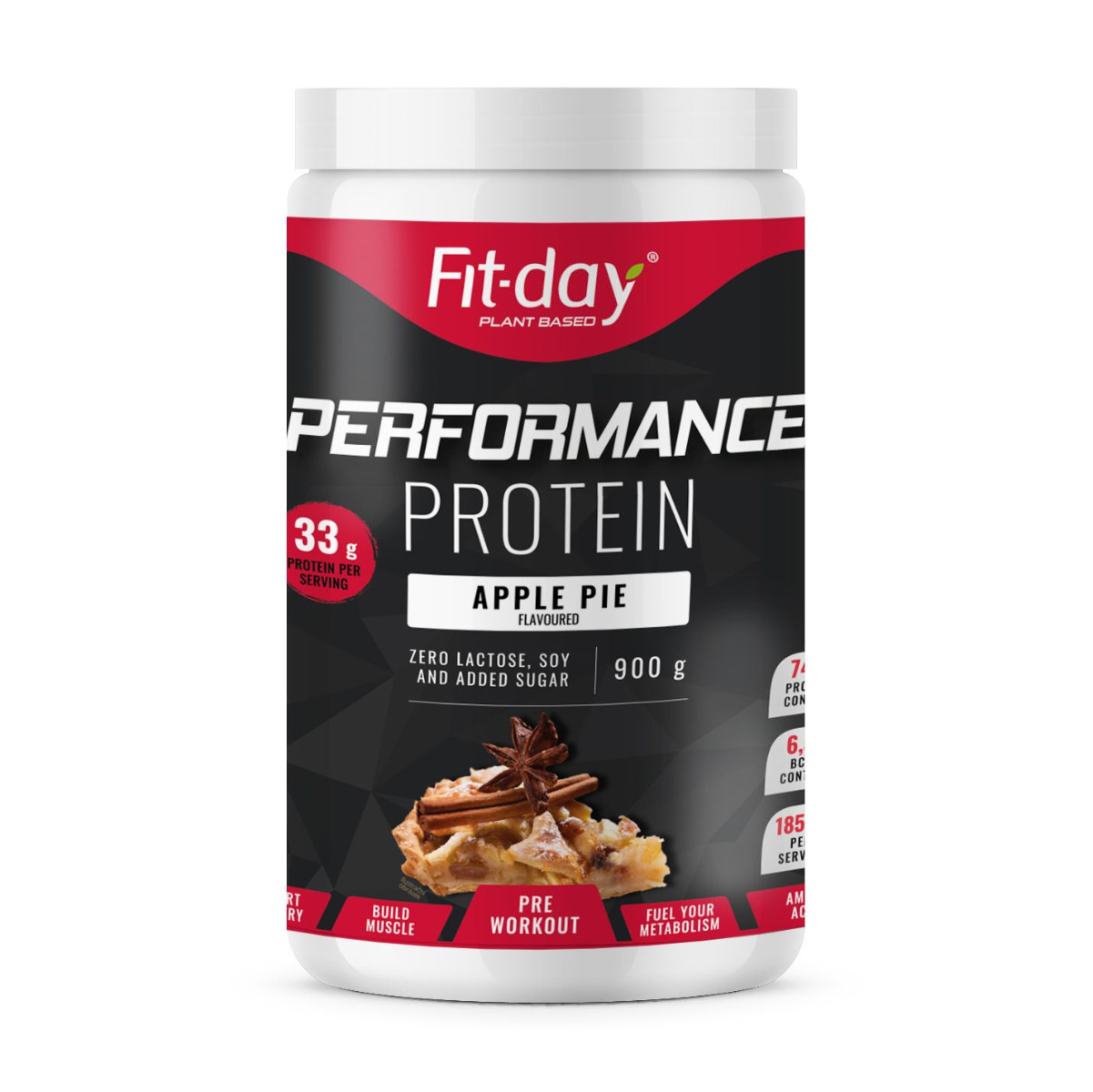 Fit-day Protein Performance jablečný koláč 900 g Fit-day