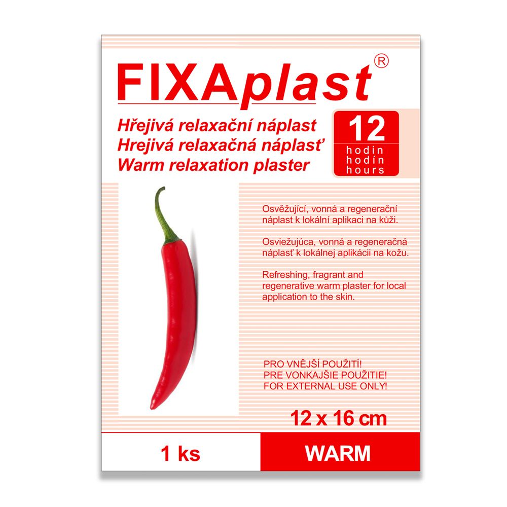Fixaplast Warm Kapsaicinová hřejivá náplast 12x16 cm Fixaplast