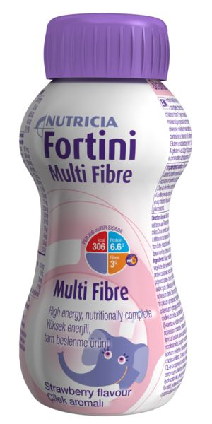 Fortini Pro děti s vlákninou Jahoda 200 ml Fortini