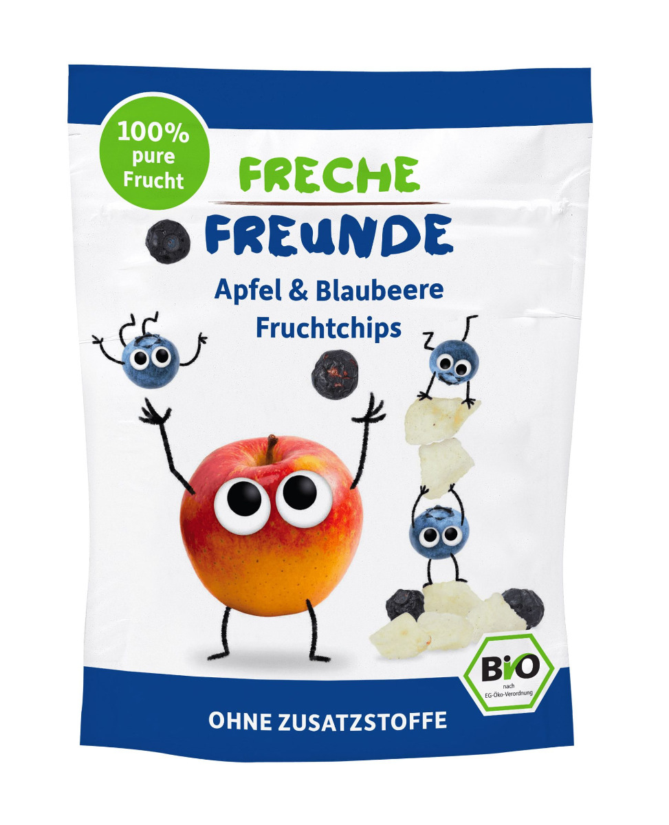 Freche Freunde BIO Ovocné chipsy jablko a borůvka 16 g Freche Freunde