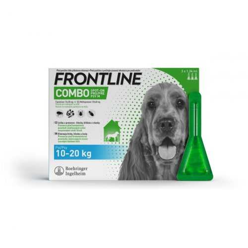 Frontline COMBO Spot on Dog M 1.34 ml pes 10-20 kg 3 pipety Frontline