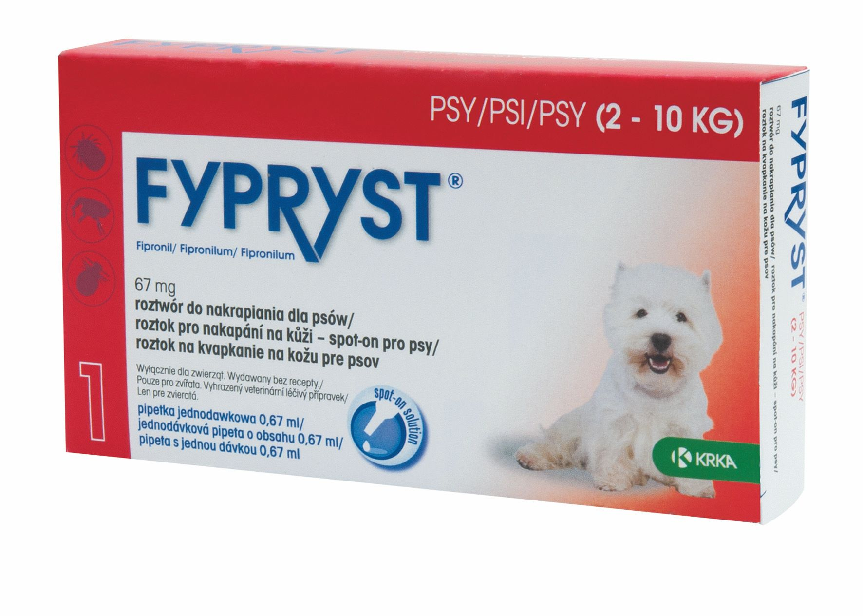 Fypryst Spot-on S pes 2-10 kg 1 pipeta Fypryst