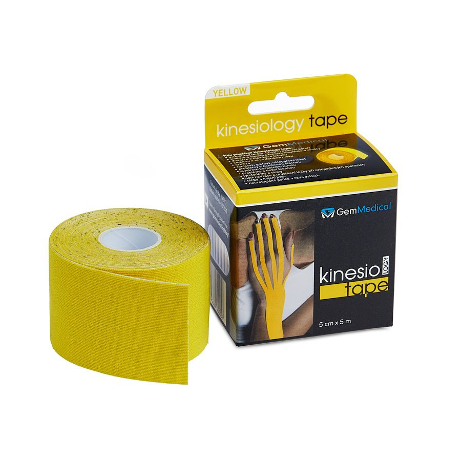 GM Kinesio tape 5 cmx5 m tejpovací páska žlutá GM