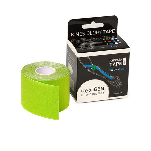 GM rayon kinesiology tape hedvábný 5cm x 5m limetka GM