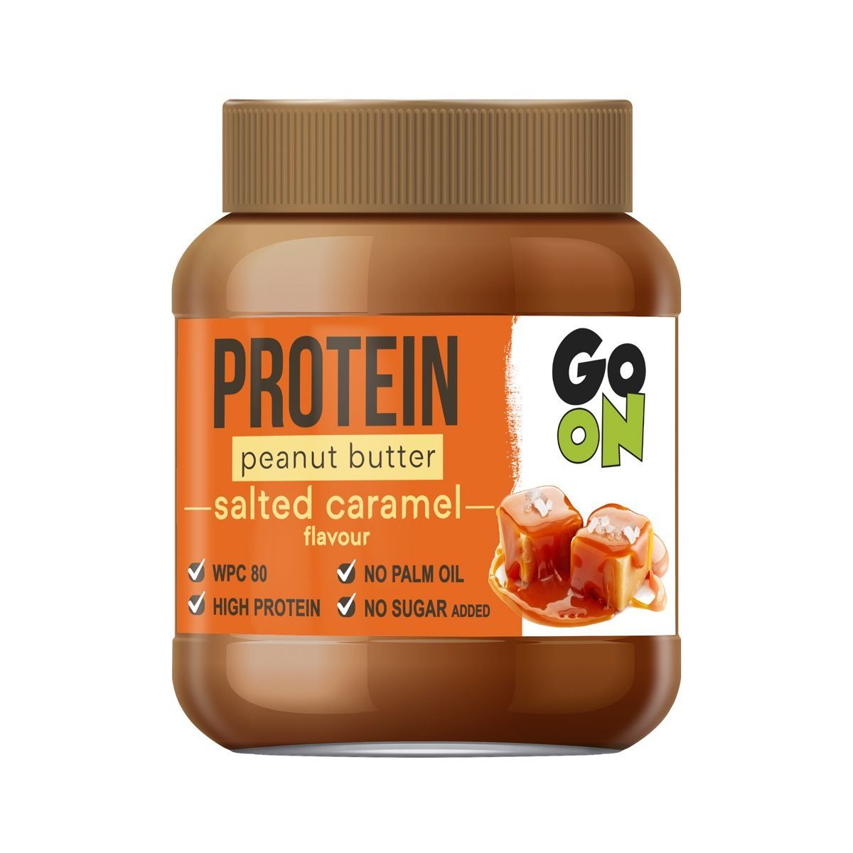 GO ON! Proteinové arašídové máslo slaný karamel 350 g GO ON!