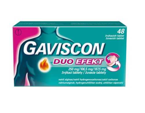 Gaviscon Duo Efect 48 žvýkacích tablet Gaviscon