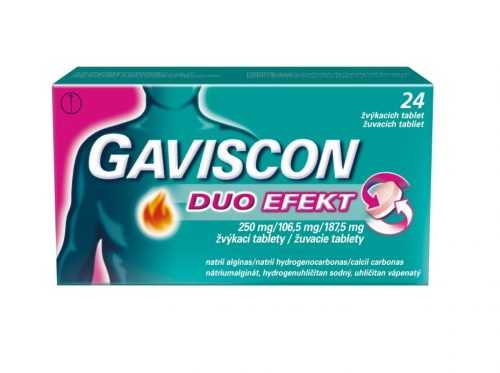 Gaviscon Duo Efekt 24 žvýkacích tablet Gaviscon
