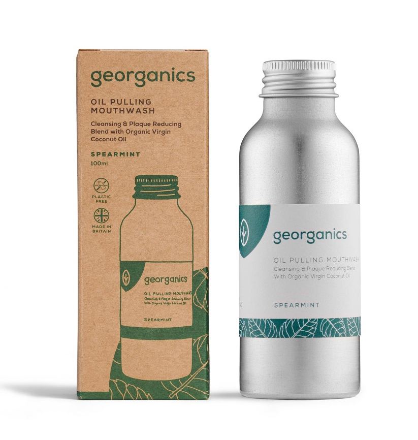 Georganics Spearmint ústní voda na olejové bázi 100 ml Georganics