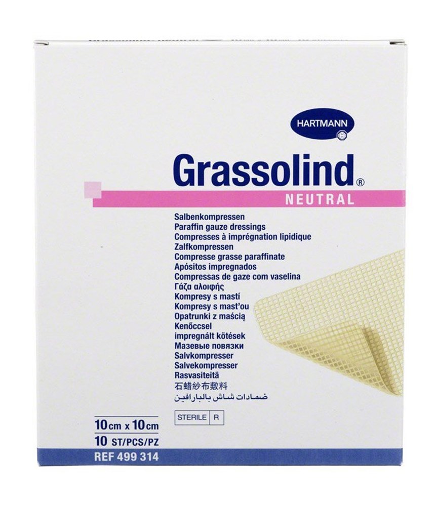 Grassolind Neutral Kompres sterilní 10 x 10 cm 10 ks Grassolind