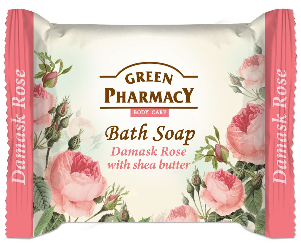 Green Pharmacy Damašská růže s bambuckým máslem toaletní mýdlo 100 g Green Pharmacy