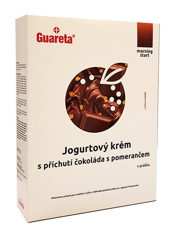 Guareta Morning Start jogurtový krém v prášku čokoláda s pomerančem 3 sáčky Guareta