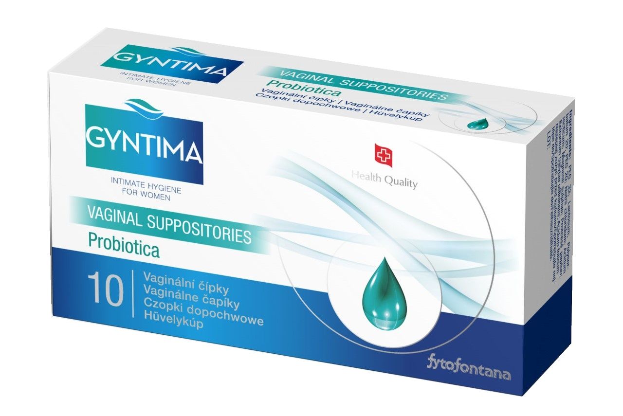 Gyntima Probiotica vaginální čípky 10 ks Gyntima