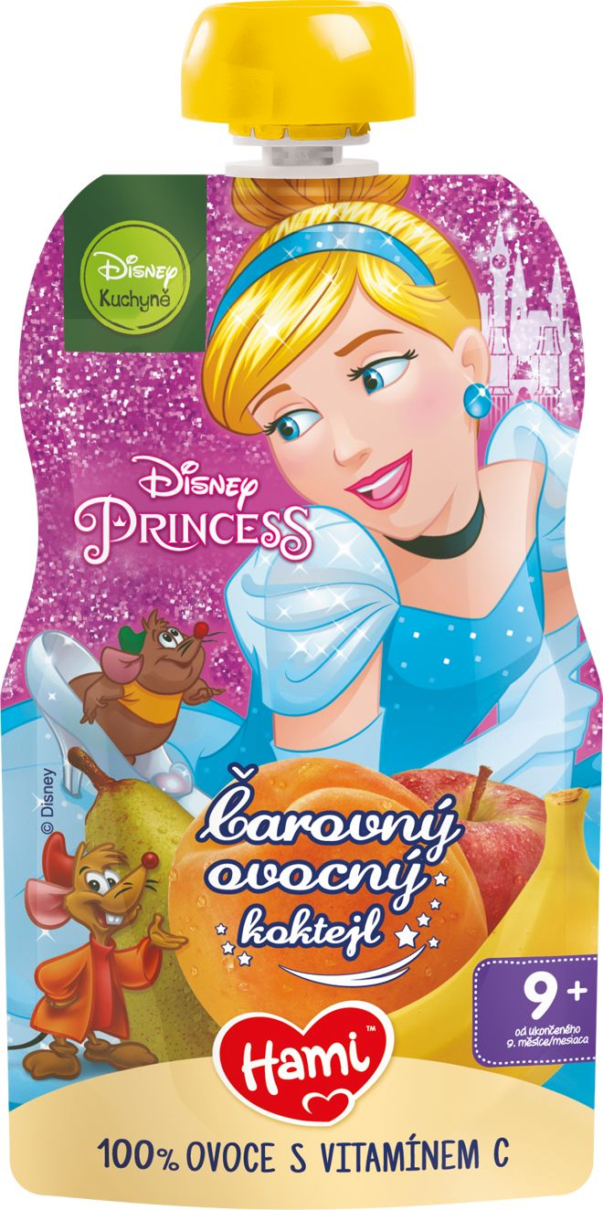 Hami Disney Princess ovocný koktejl kapsička 6x110 g Hami