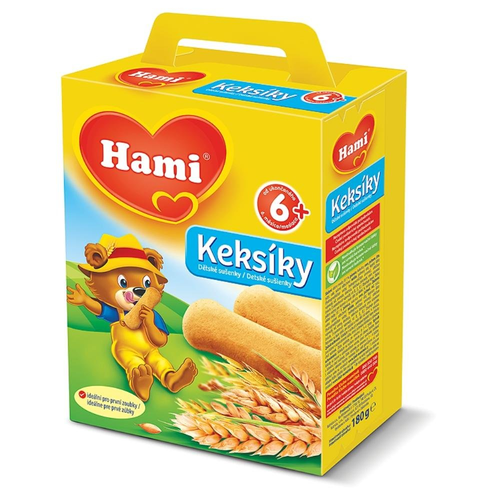 Hami Keksíky dětské sušenky 6M 180 g Hami
