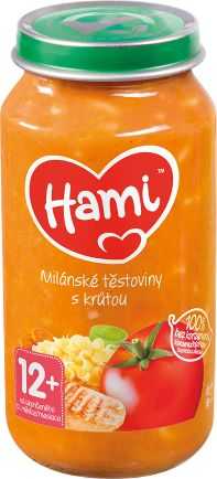 Hami Milánské těstoviny s krůtou 12+ masozeleninový příkrm 250 g Hami