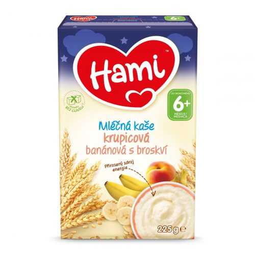 Hami Mléčná kaše krupicová banán s broskví 225 g Hami