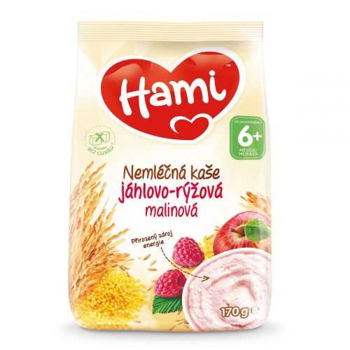 Hami Nemléčná kaše jáhlovo-rýžová malinová 170 g Hami
